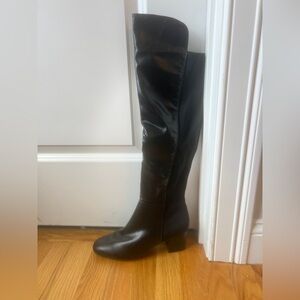 Rouge! Sleek Black Over the Knee Boots